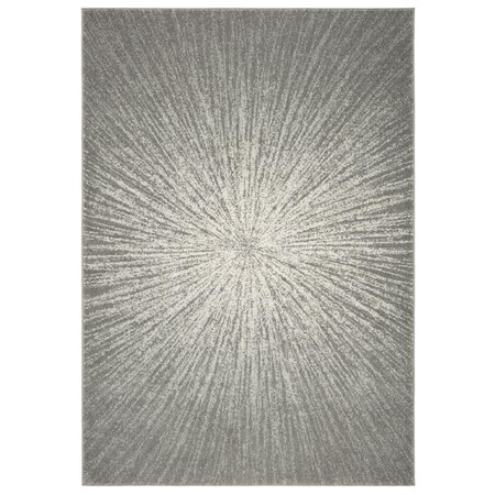 Safavieh 5 ft. 1 in. x 7 ft. 6 in. Evoke Contemporary Indoor Medium Rectangular Area Rug Dark Grey & Ivory EVK228H-5